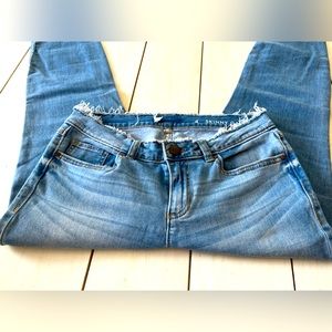 Lauren Conrad raw hem cropped jeans
